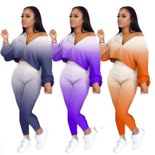 Long Sleeve Two Piece Set Women Clothing Tracksuit Joggers Suits Set